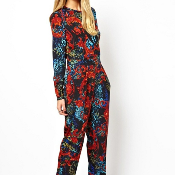asos animal print jumpsuit